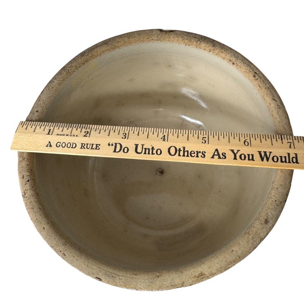 Redwing Spongeware Stoneware Bowl Speckled Vintage 7" Diameter Crock Farmhouse E - Picture 8 of 11